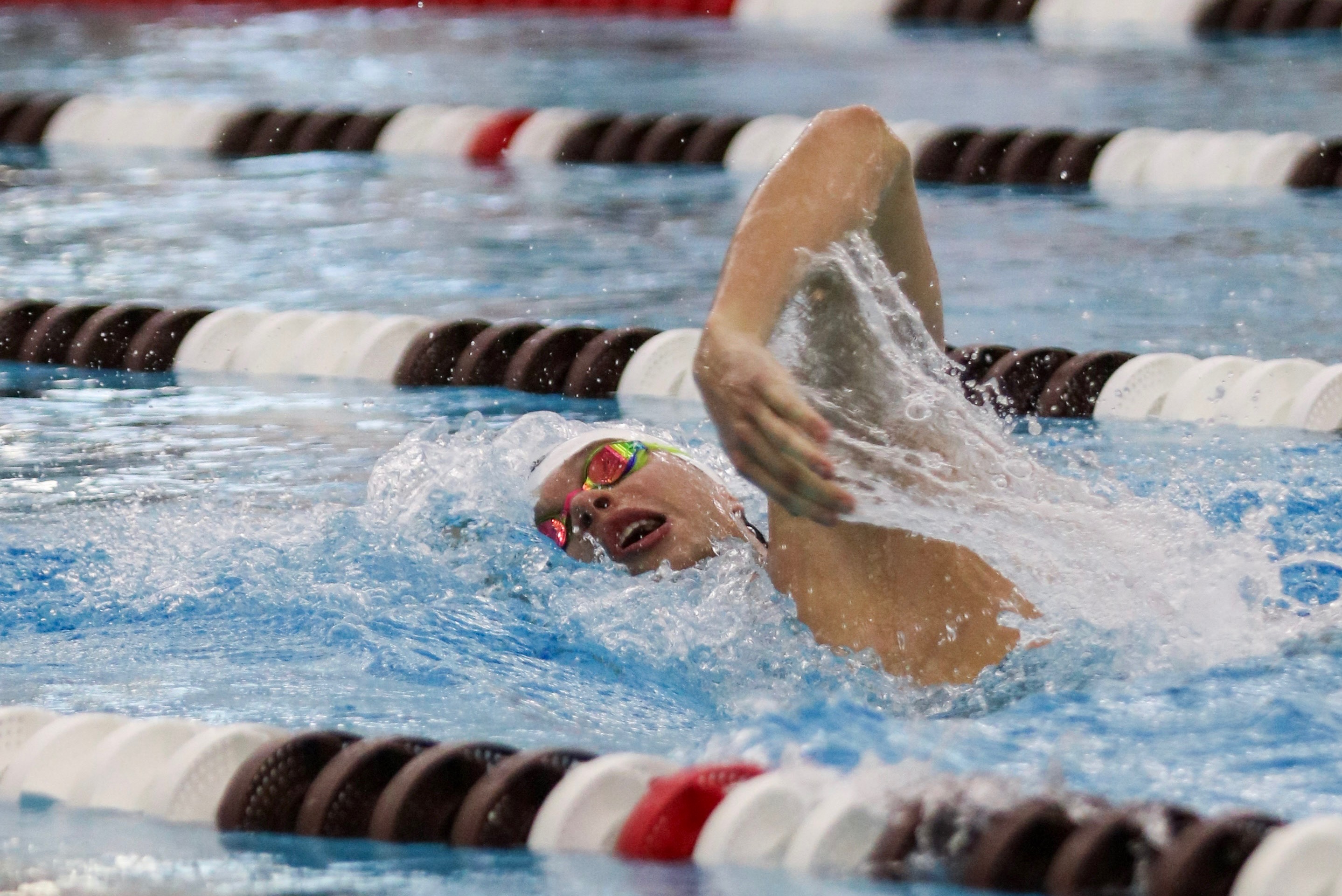 Finn competing in swimming